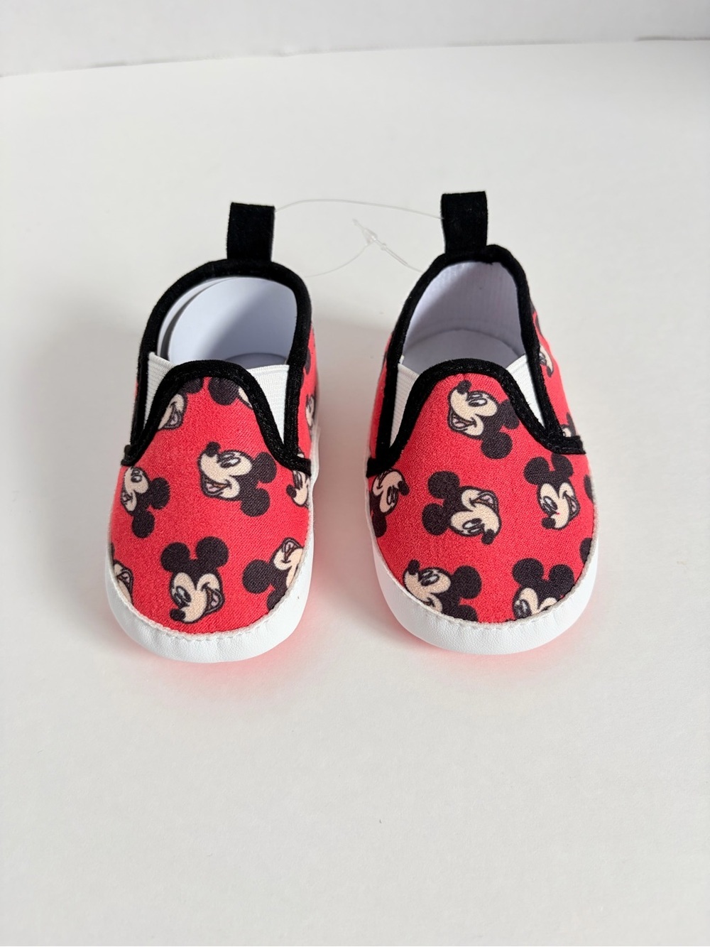 Disney Baby Infant Shoes Mickey Mouse First Walker Red Black Size 3 6 Months - Picture 5 of 10